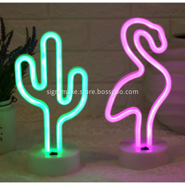 Cute Cactus Neon Sign Lamp Signs